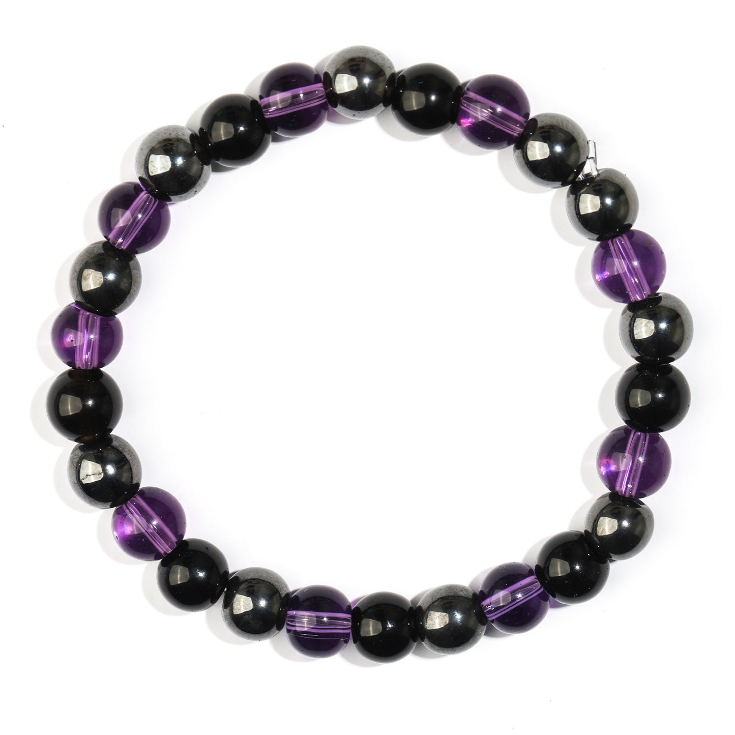 Minimalist Geometric Agate Beaded Bracelet Handmade Natural Stone Elastic Cord Jewelry Unisex