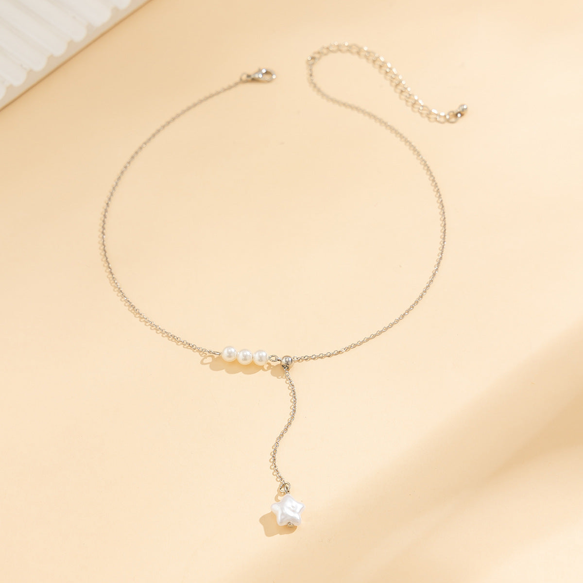 Minimalist Star Crystal Pendant Plated Alloy Necklace for Women