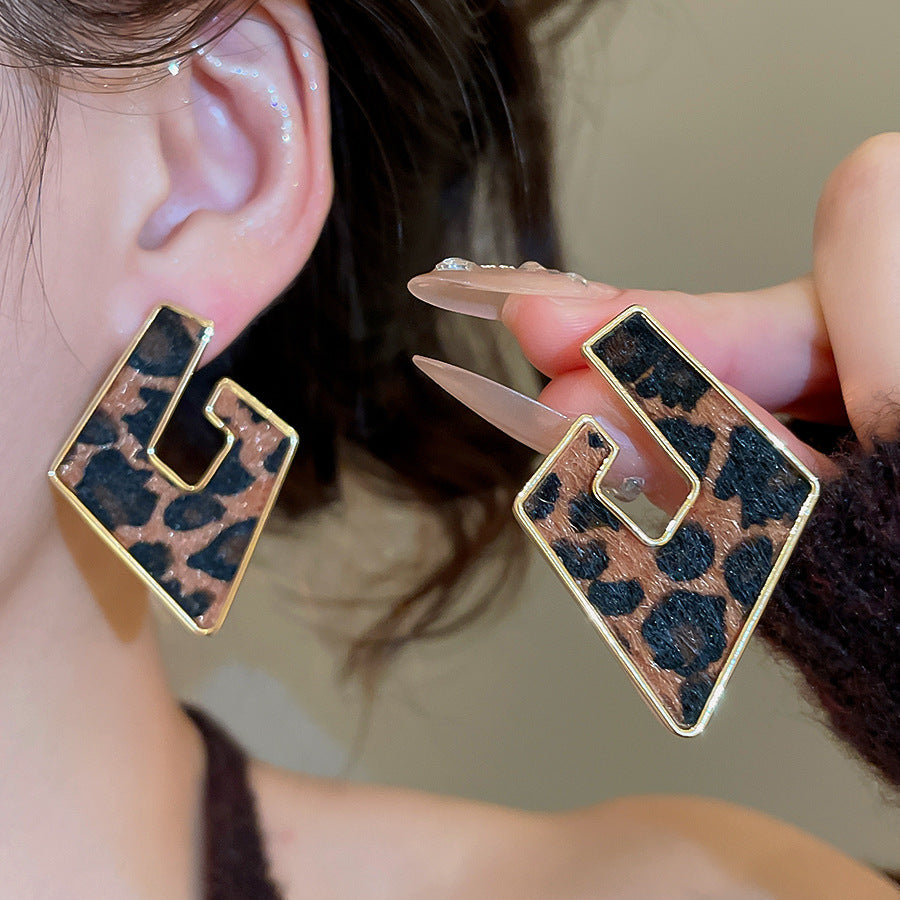 Pendientes Minimalistas Modernos Geométricos Cuadrados y Redondos de Aleación con Postes de Plata de Ley 925 para Mujer