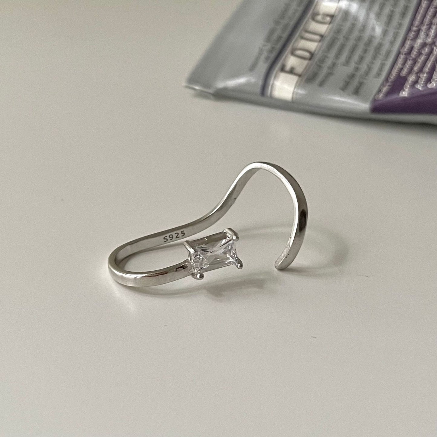 Orecchini da donna minimalisti in argento Sterling 925, placcati, geometrici, con zirconi cubici, a clip