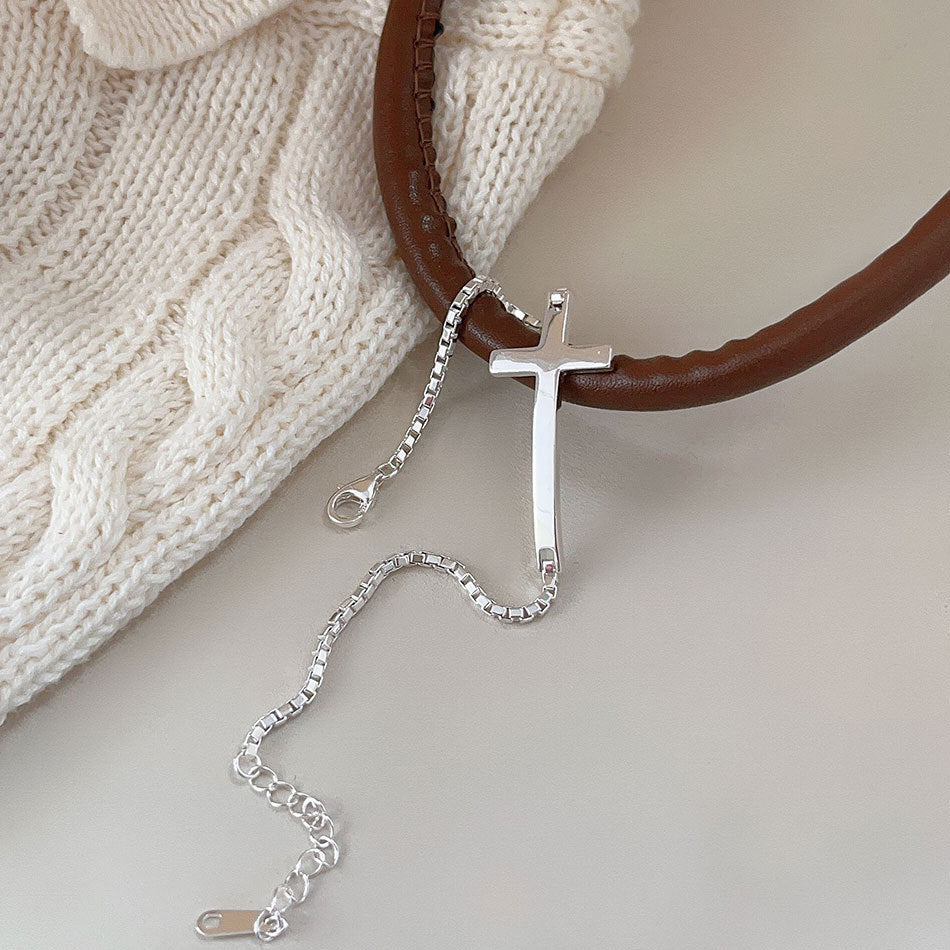 Vintage S925 Sterling Silver Geometric Cross Beaded Box Chain Bracelet