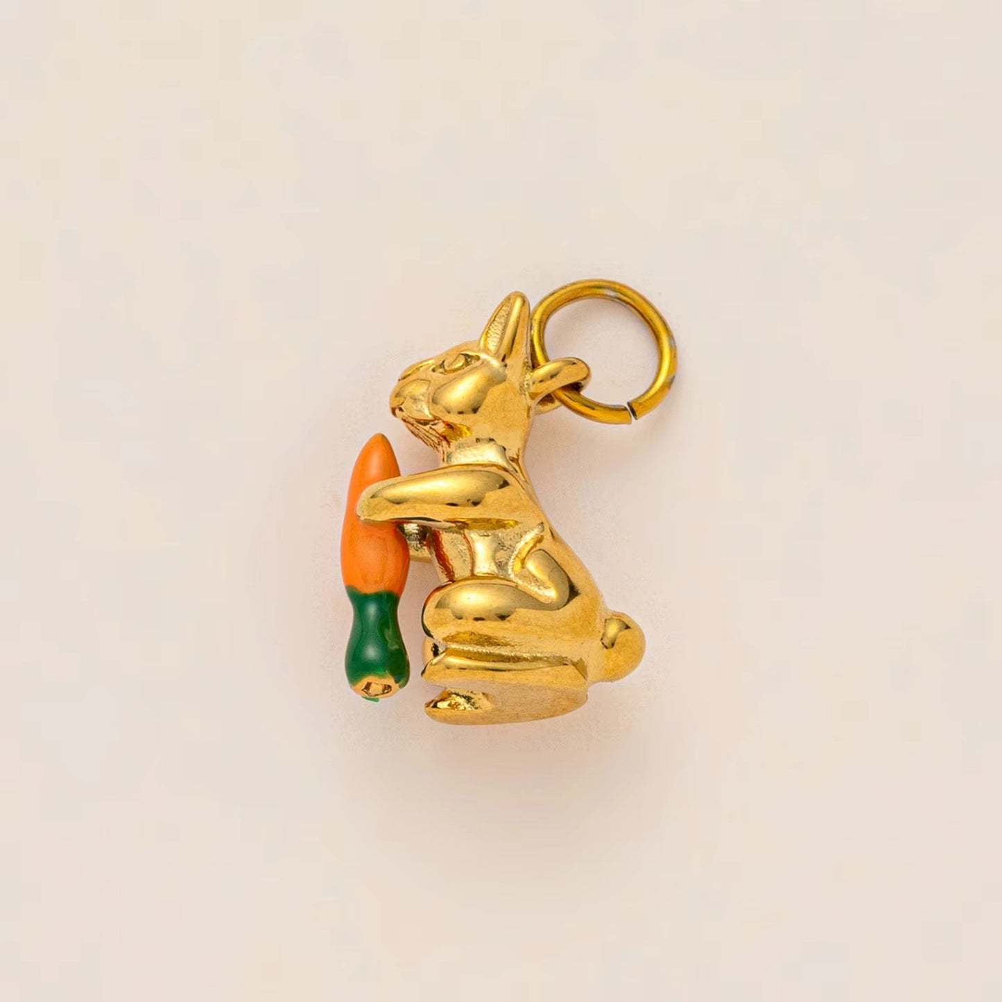 Minimalist Striped Brass Plated Animal Charm Bar