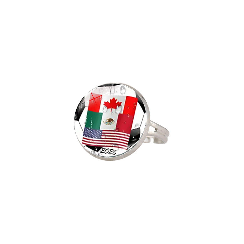 Anello sportivo geometrico in lega placcata, unisex, fascia regolabile