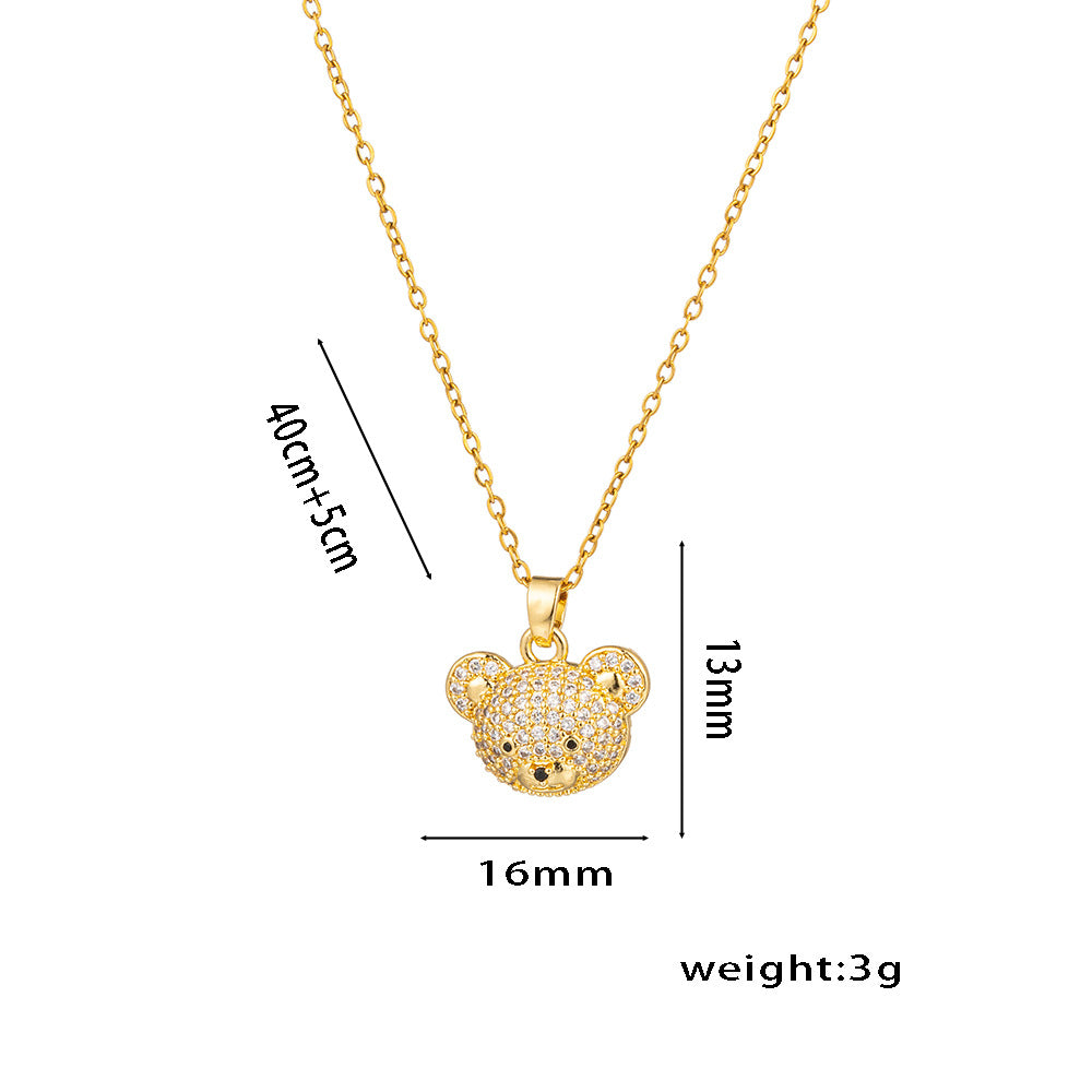 Collar con colgante minimalista de nudo de lazo de acero de titanio para mujer con cadena de serpiente chapada
