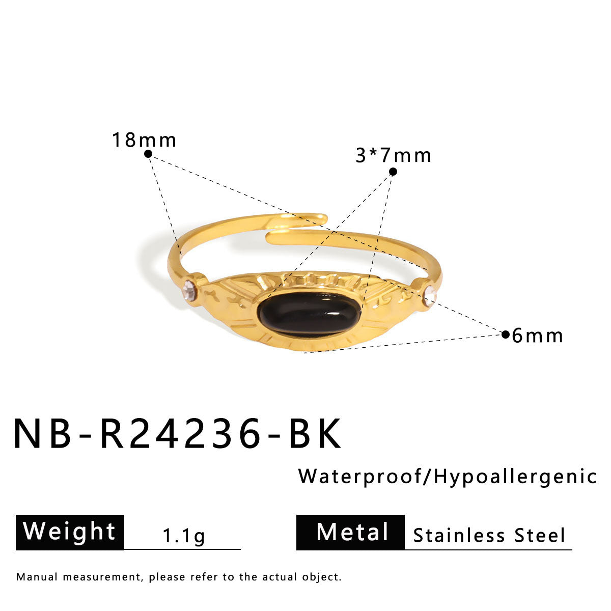 Anello geometrico in acciaio inossidabile con turchese naturale e pietre occhio di tigre, gioiello da mano unisex in stile vintage galvanizzato