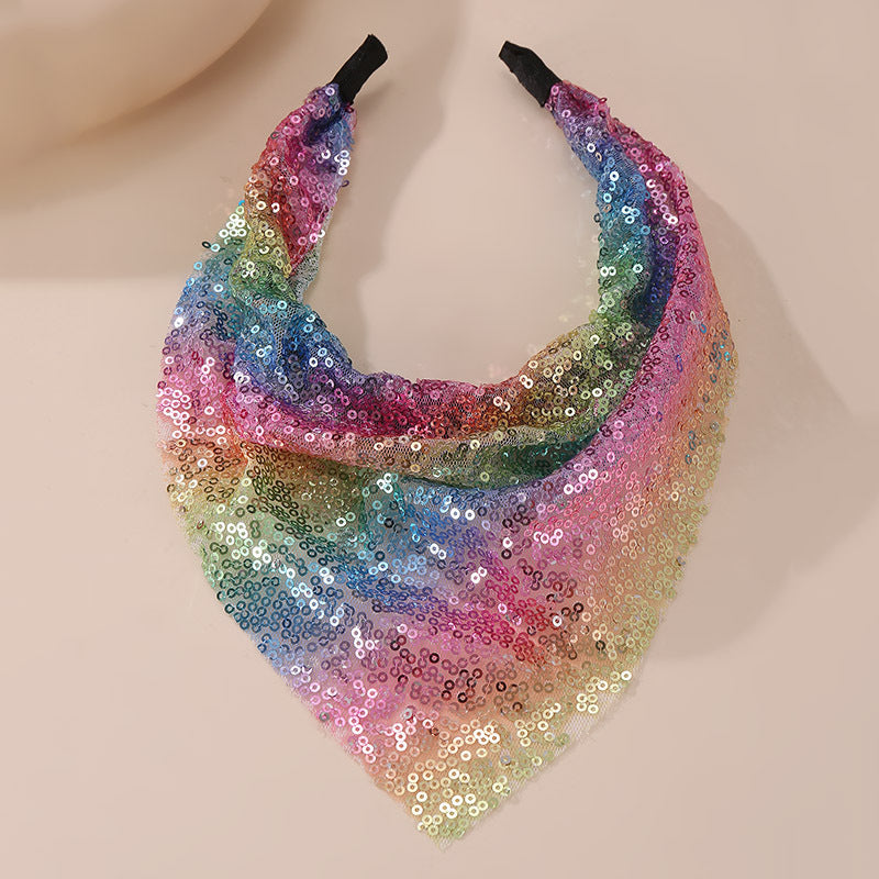 Fascia per capelli in tessuto a maglia con motivo a margherita minimalista per ragazze, con estetica macaron pastello e design geometrico