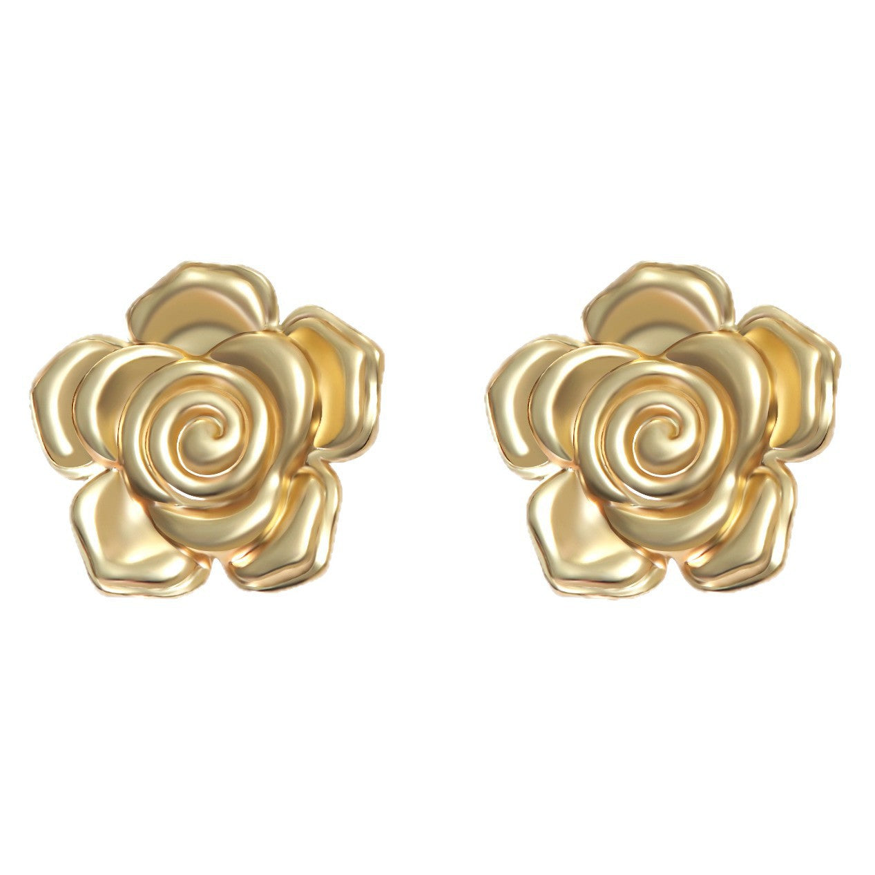 Orecchini in Acciaio Inossidabile con Fiori Stile Vintage Elegante