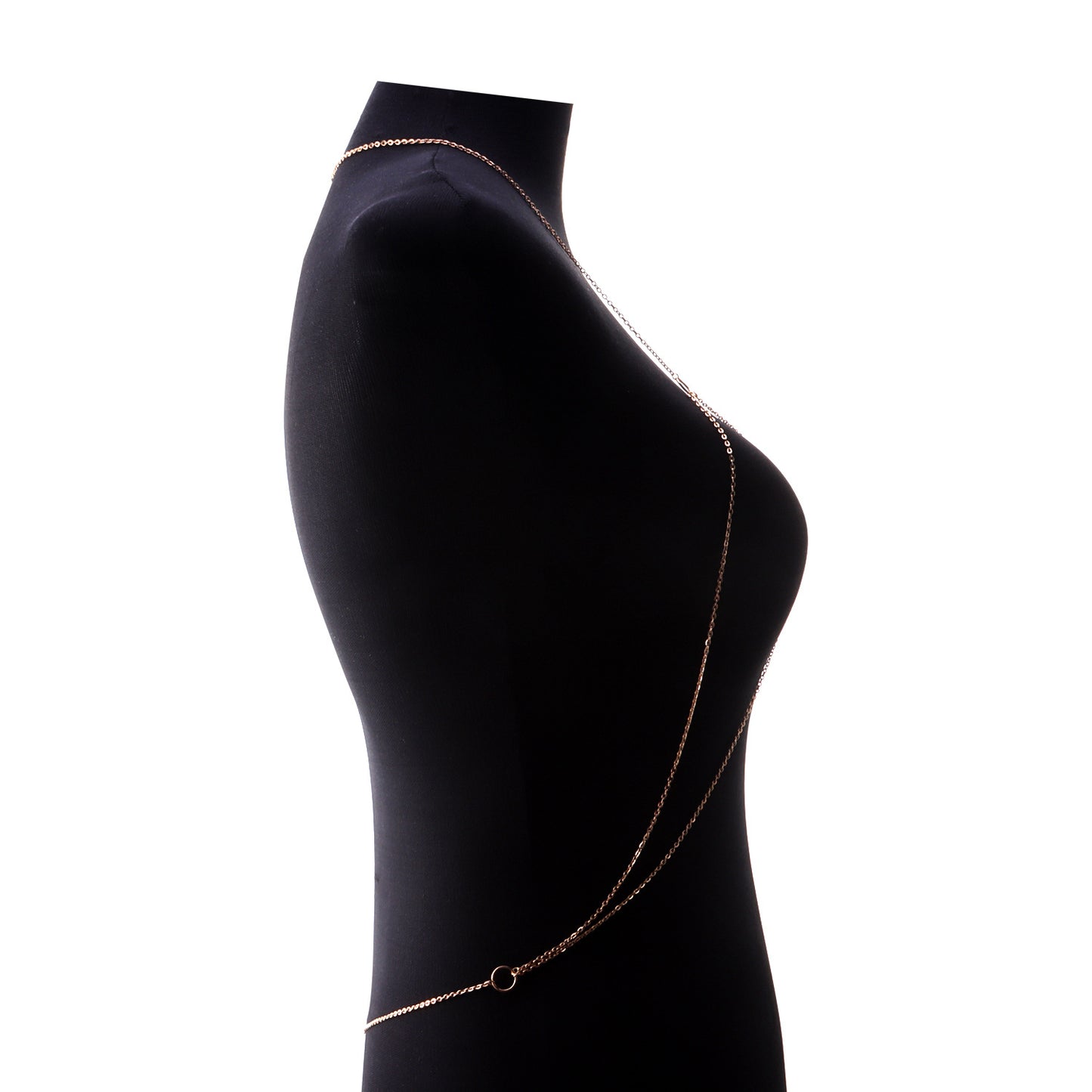 Geometric Five-Circle Body Chain for Women in Alloy with Plated Finish