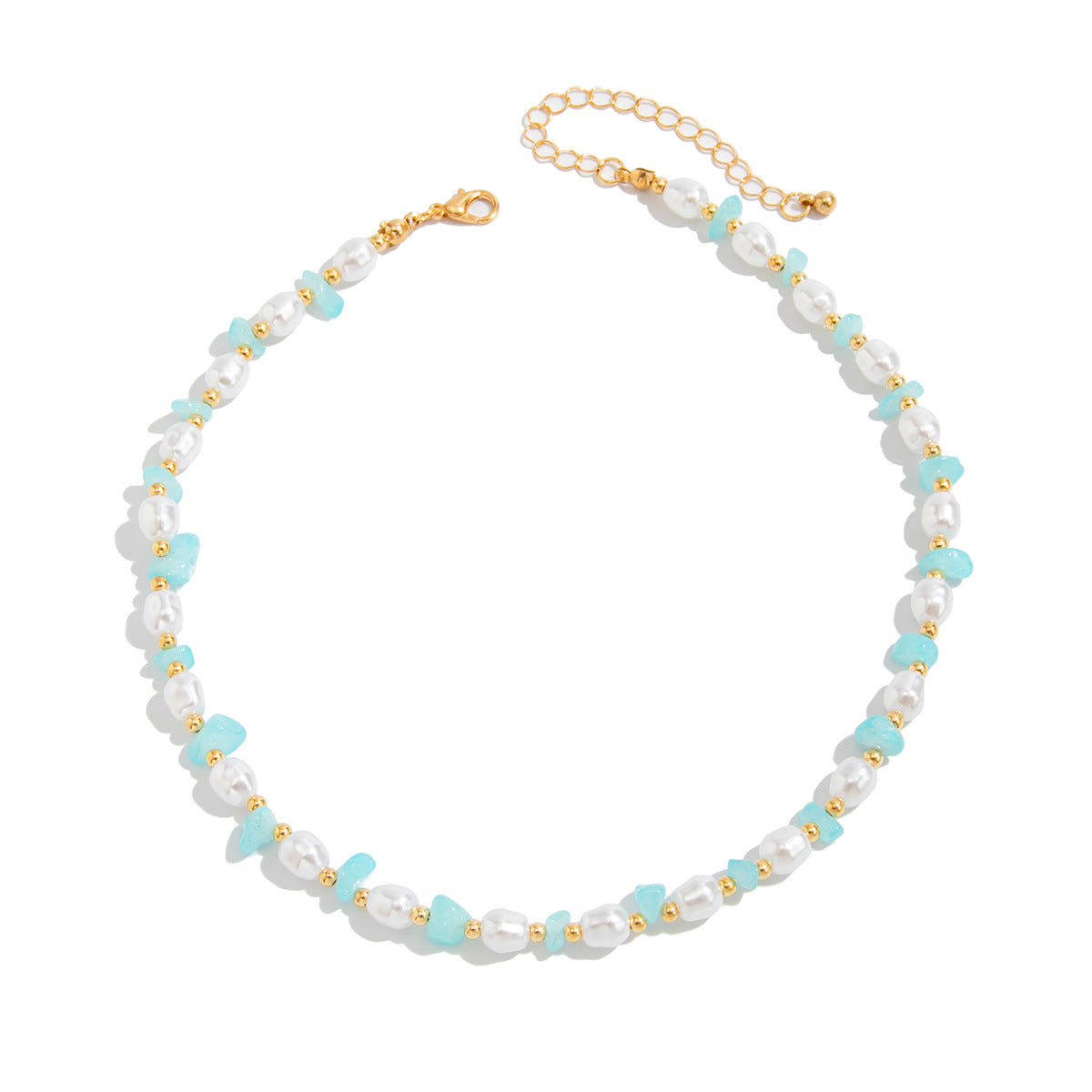 Collar de Perlas de Imitación de Forma Geométrica Irregular Inspirado en el Estilo Boho para Mujer