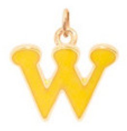 Casual 18K Gold Plated Letter Stainless Steel Necklace with Drip Oil and Pearl Pendant