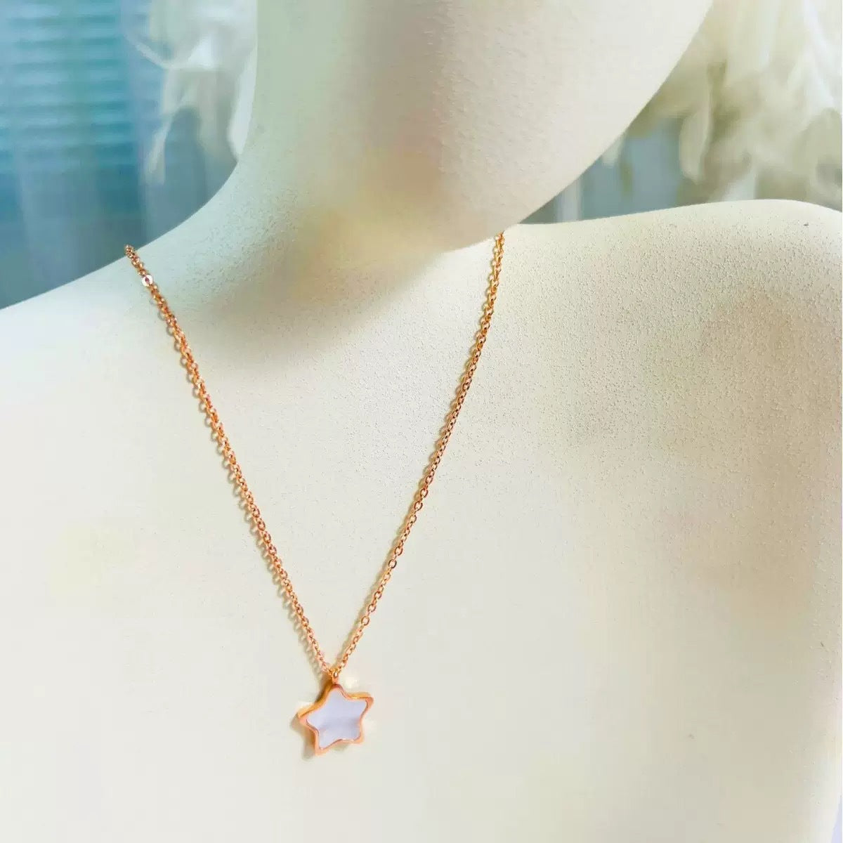 Minimalist Gold Plated Titanium Steel Star Necklace for Women