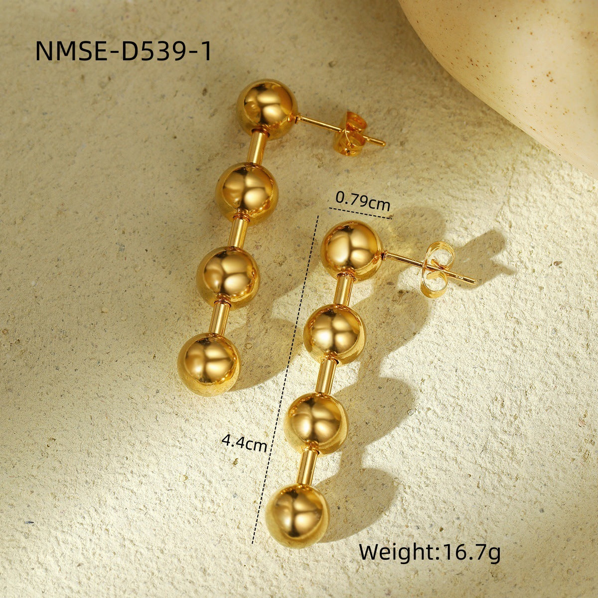 Pendientes redondos minimalistas de acero inoxidable para mujer con acabado chapado y diseño geométrico de puntos y líneas