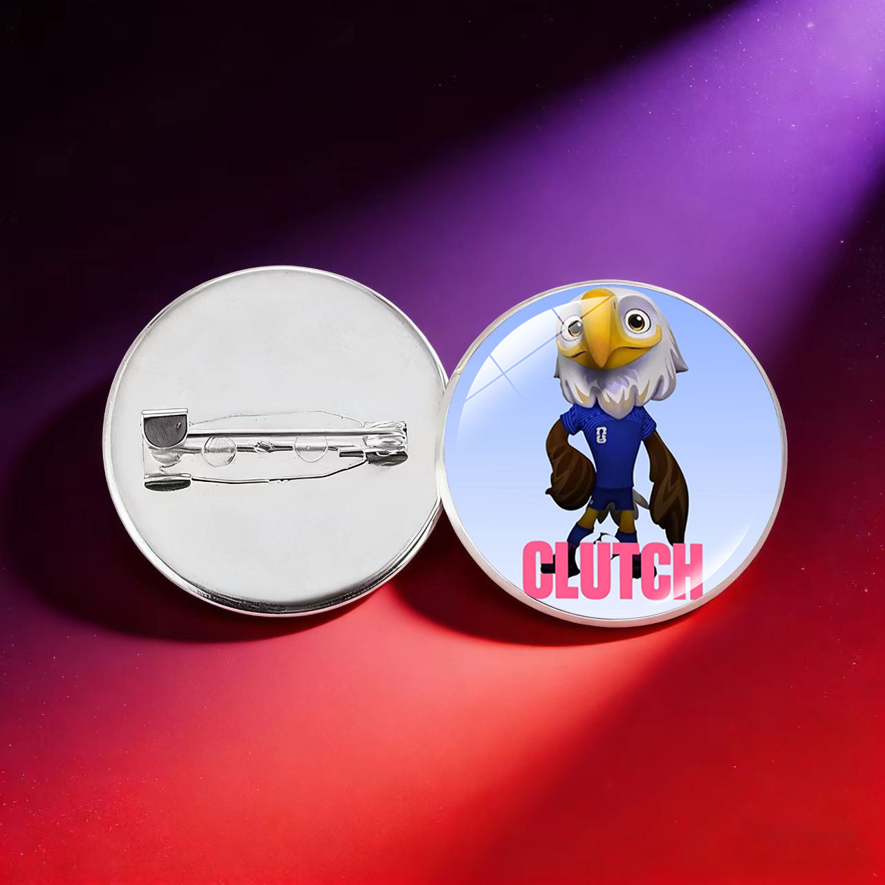 Broche Charm de Barra Redondo Geométrico Chapado en Cristal Hecho a Mano para la Mascota del Mundial 2026