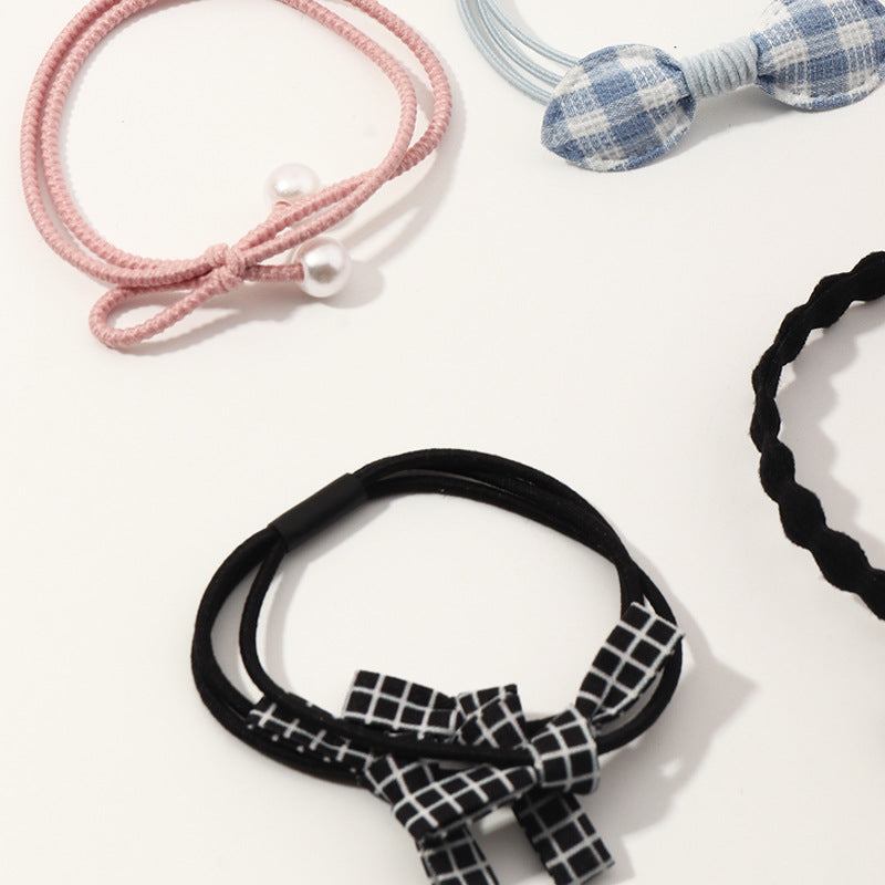 Korean-Inspired Girls Hair Tie with Geometric Heart Shape Design, Woven Fabric Hairband for Children Aged 10 and Up