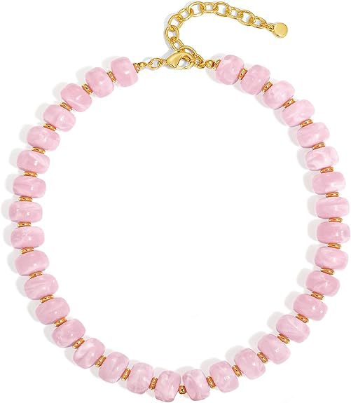Collana da donna minimalista con lettera geometrica dolce, placcata in ottone, a catena barbazzale