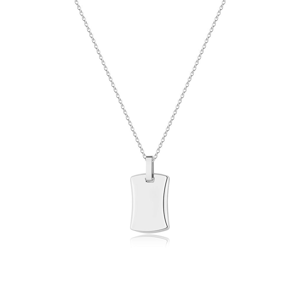 Collar Minimalista de Acero Inoxidable y Titanio Chapado en Oro de 18K PVD con Barra Colgante DIY para Mujer