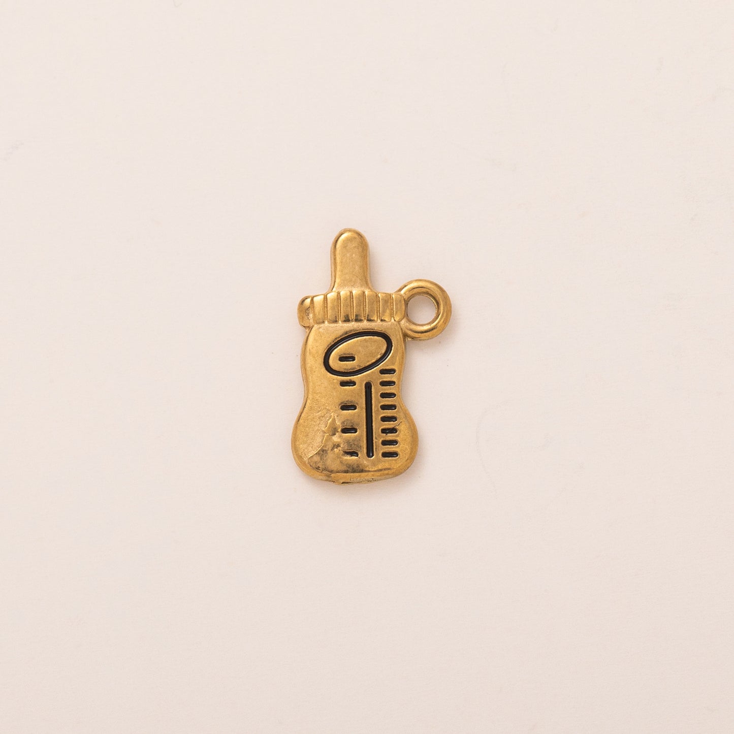 Vintage Geometric Stainless Steel PVD Gold Plated Pendant Charm Bar