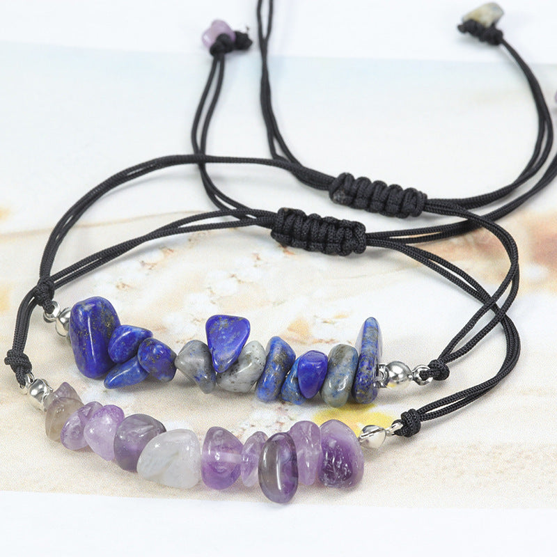 Elegant Geometric Crystal Beaded Bracelet Unisex Handmade Stone Jewelry