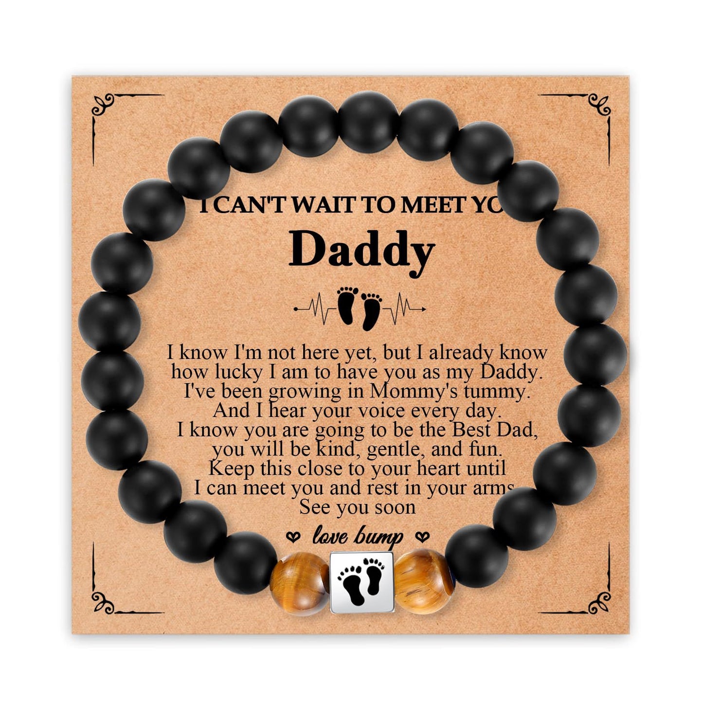 Minimalist Matte Square Tiger's Eye Elastic Bracelet for Men
