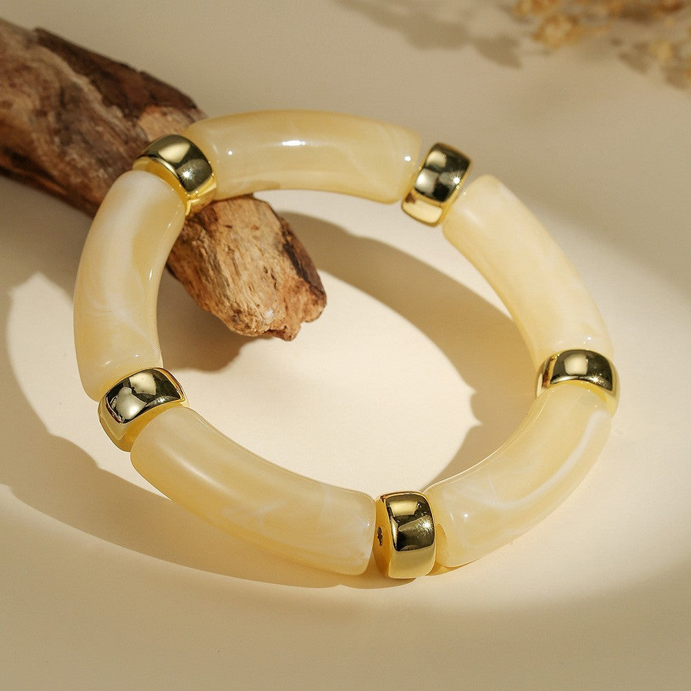 Vintage Marble Texture Acrylic Bracelet for Women