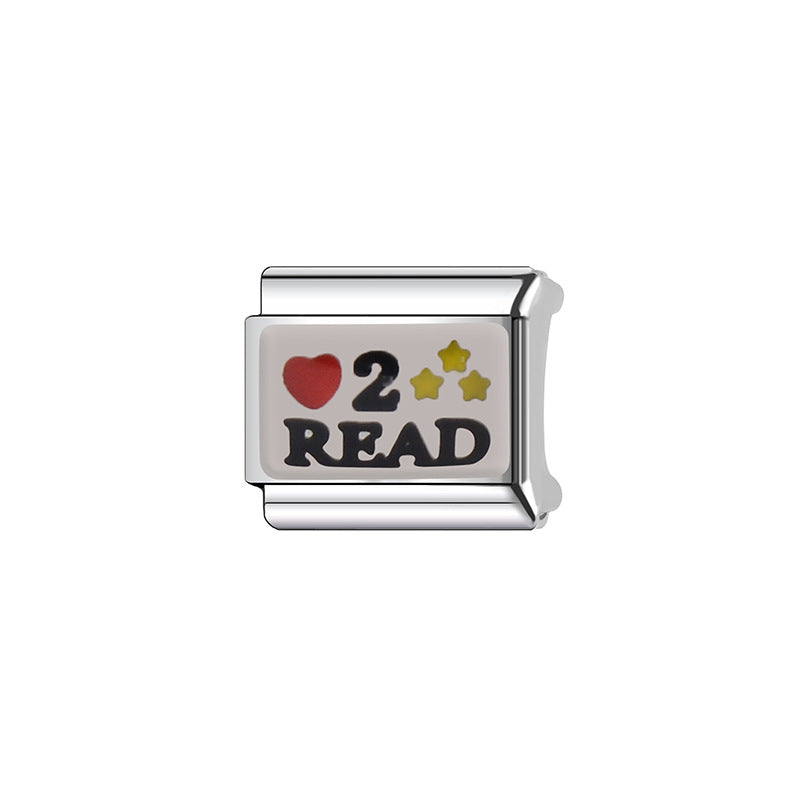 Vintage Sweet Heart Plated Stainless Steel Charm Bar