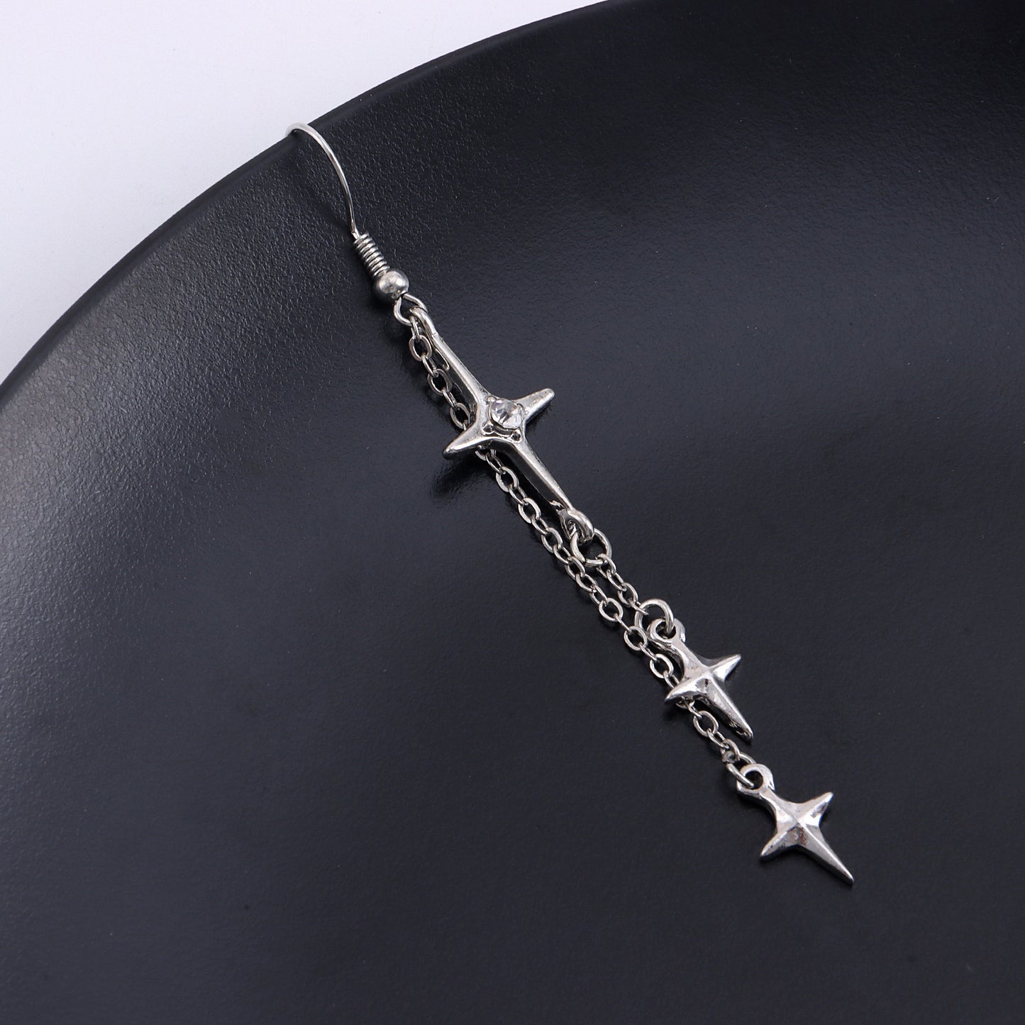 Geometric Cross Star Tassel Dangle Earrings for Women with Alloy Base and Plated Finish