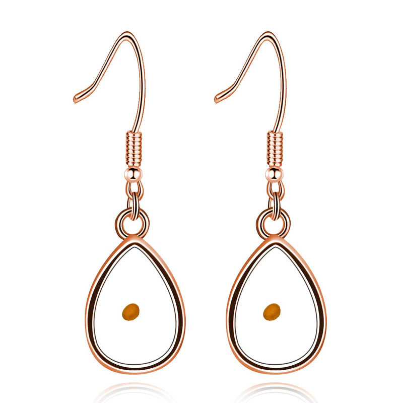 Minimalist Heart-Shaped Polished Stainless Steel Earrings with Mountain-Inspired Design for Women