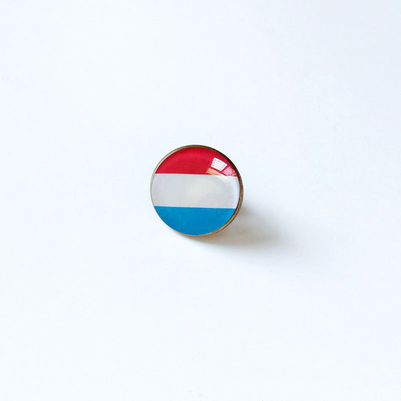 Pin de Solapa de Aleación Esmaltado Personalizado con Diseño de Bandera del Mundo para Hombres y Mujeres