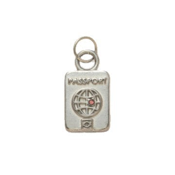 Minimalist Stainless Steel Plated Luggage Airplane Charm Bar Pendant