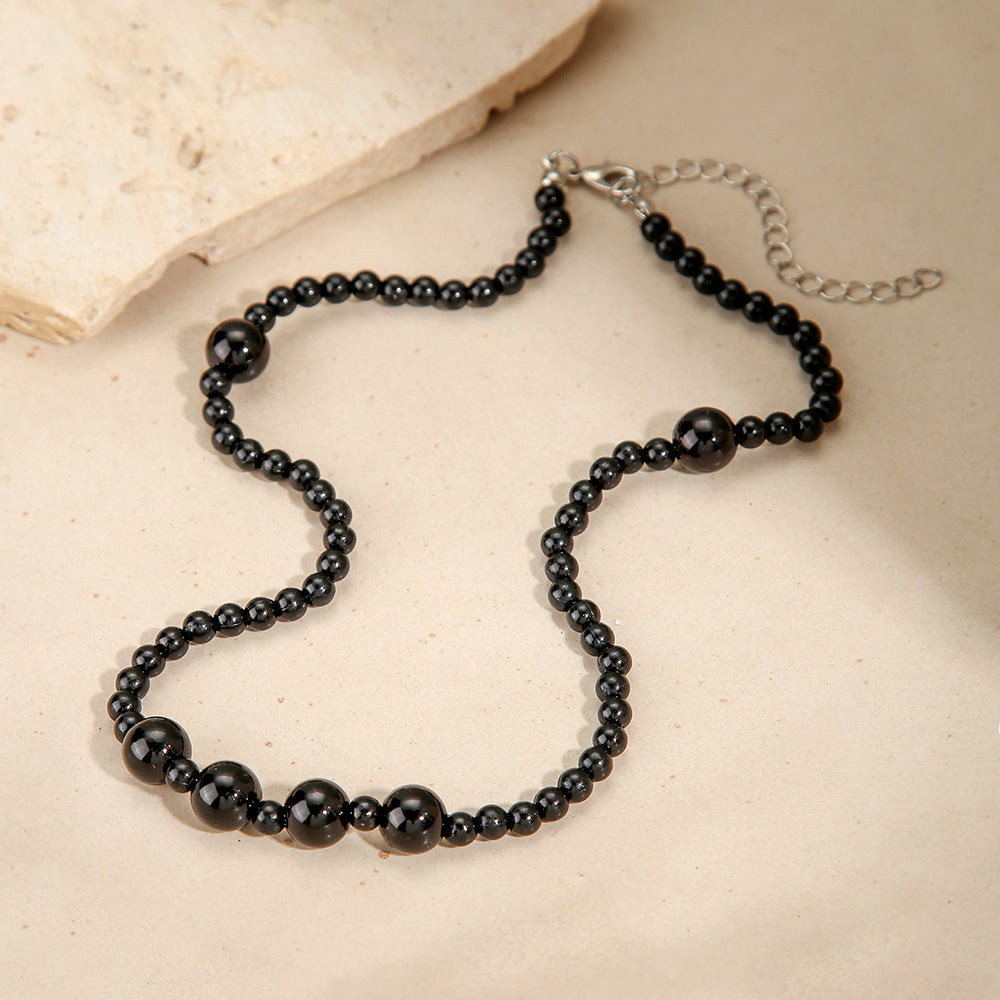 Minimalist Elegant Multi-Layer Round Pearl Necklace Long Cable Chain Sweater Chain for Women and Men
