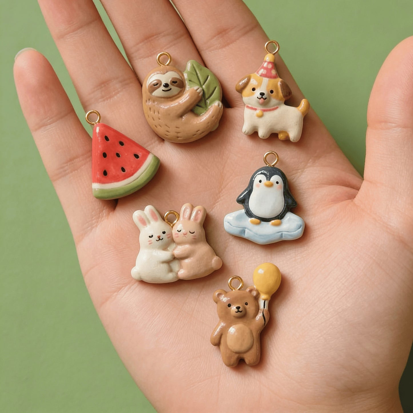 Sweet Stainless Steel PVD Animal Charm Bar