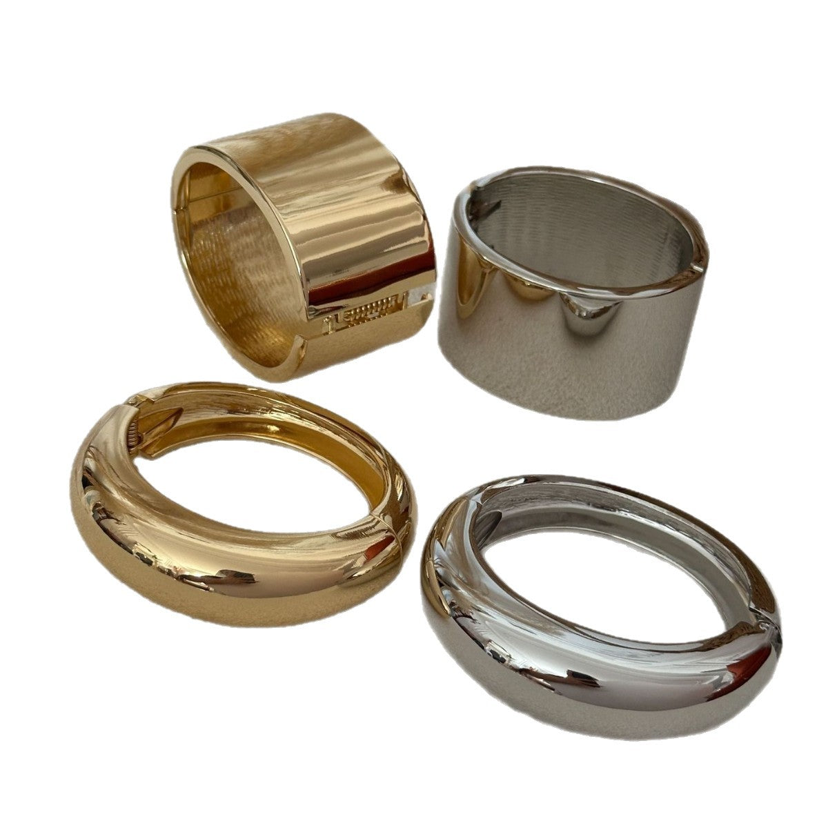 Minimalist Geometric Alloy Plated Cuff Bracelet for Women