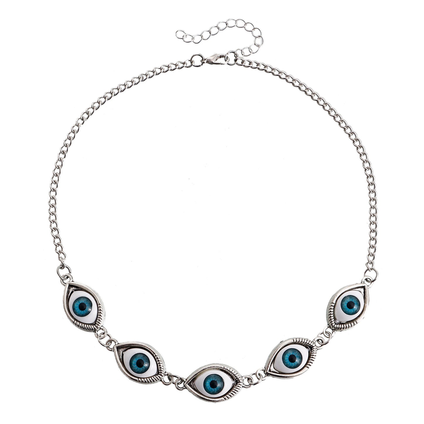 Punk Style Single-Layer Green Eye Waist Chain for Women Made of Metal Casual Vacation Body Jewelry