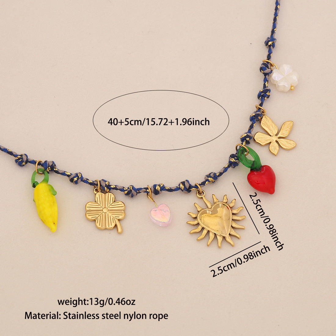 Bohemian Handmade Starfish and Seashell Pendant Necklace for Women Stainless Steel Beach-Themed Jewelry