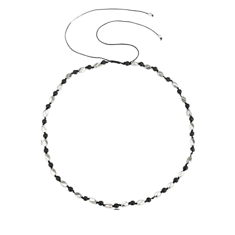 Hip-hop Vintage Geometric Round Alloy Pendant Necklace for Men and Women