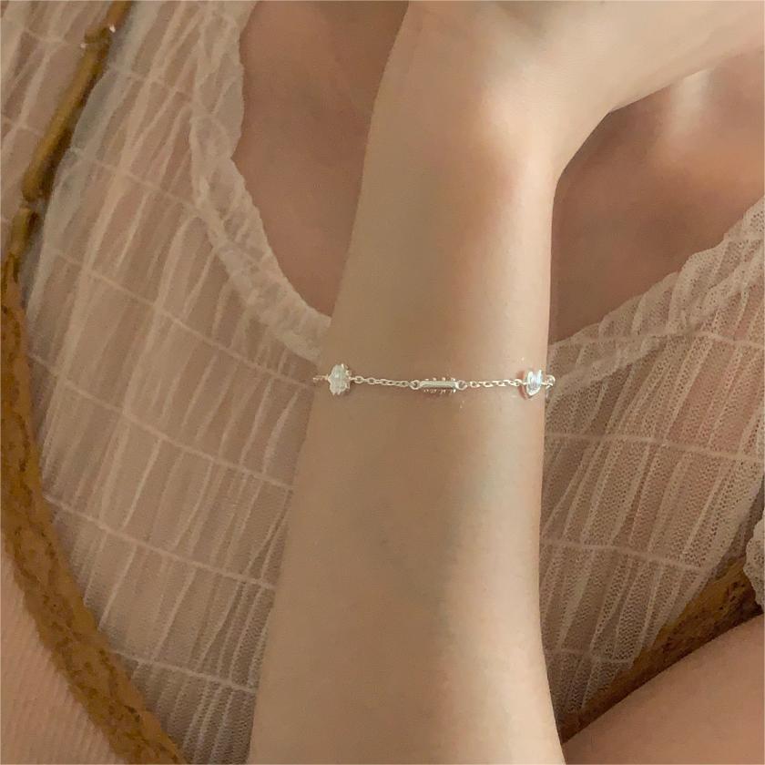 Bracciale geometrico a forma di pane minimalista in argento sterling 925