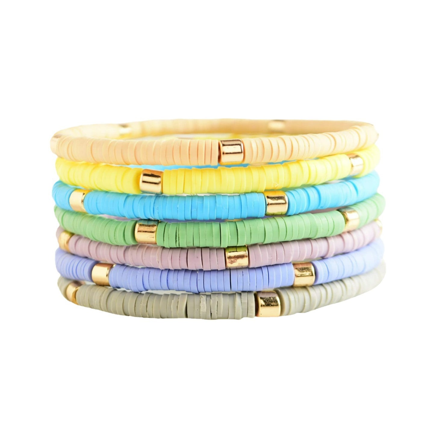 Bohemian Minimalist Geometric Round Resin Bracelet Set for Women