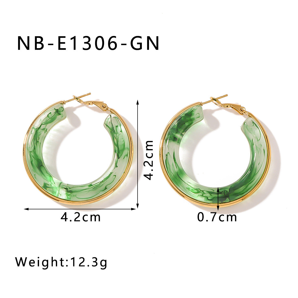 Minimalist Geometric Stainless Steel Ear Cuffs with 18K Gold Plating and Hollow Circle Design for Women