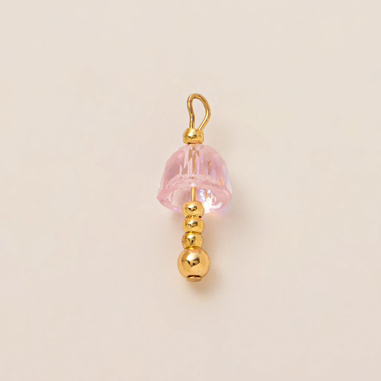 Luxury 18K Gold Plated Brass Heart Bow Geometric Pendant