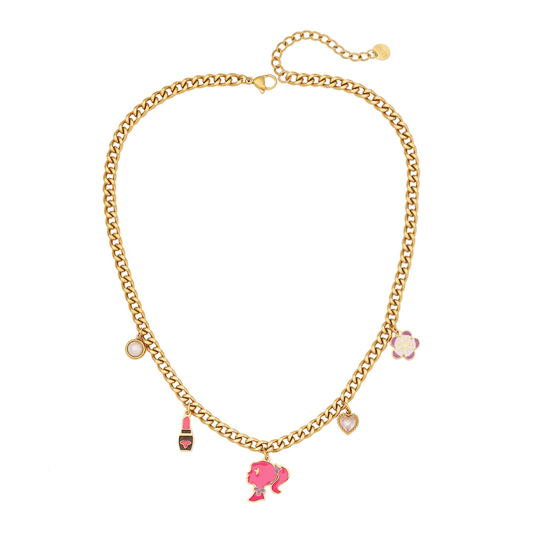 Fashionable Cartoon Character Pendant Necklace in Stainless Steel with Plated Finish for Women