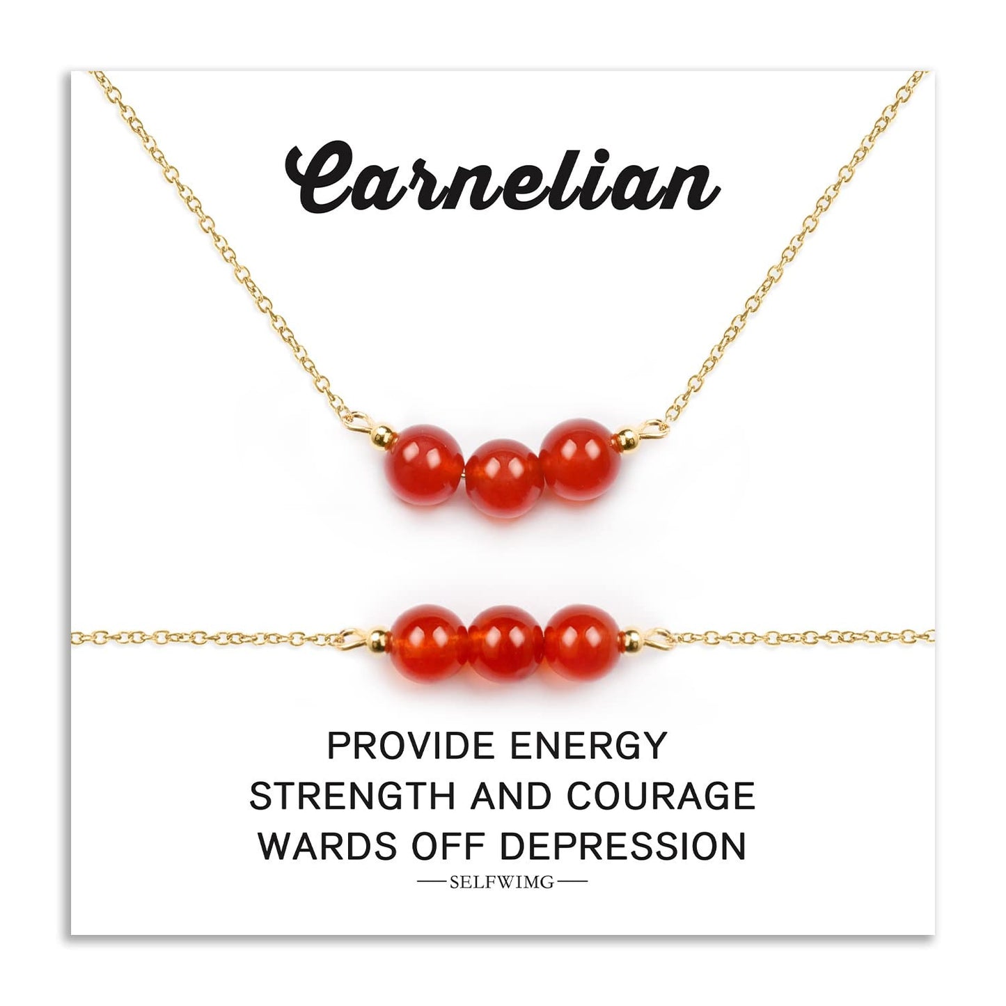 Minimalist Geometric Agate Necklace with Crystal Pendant Cable Chain for Women