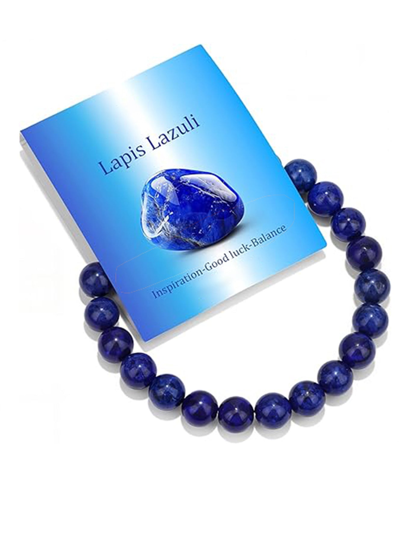 8mm Natural Crystal Beaded Stretch Bracelet Geometric Round Unisex Handmade Jewelry Set