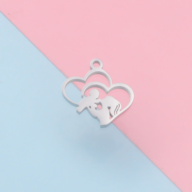 Ciondolo a barra con lettera MOM placcato in acciaio inossidabile minimalista per il regalo della festa della mamma
