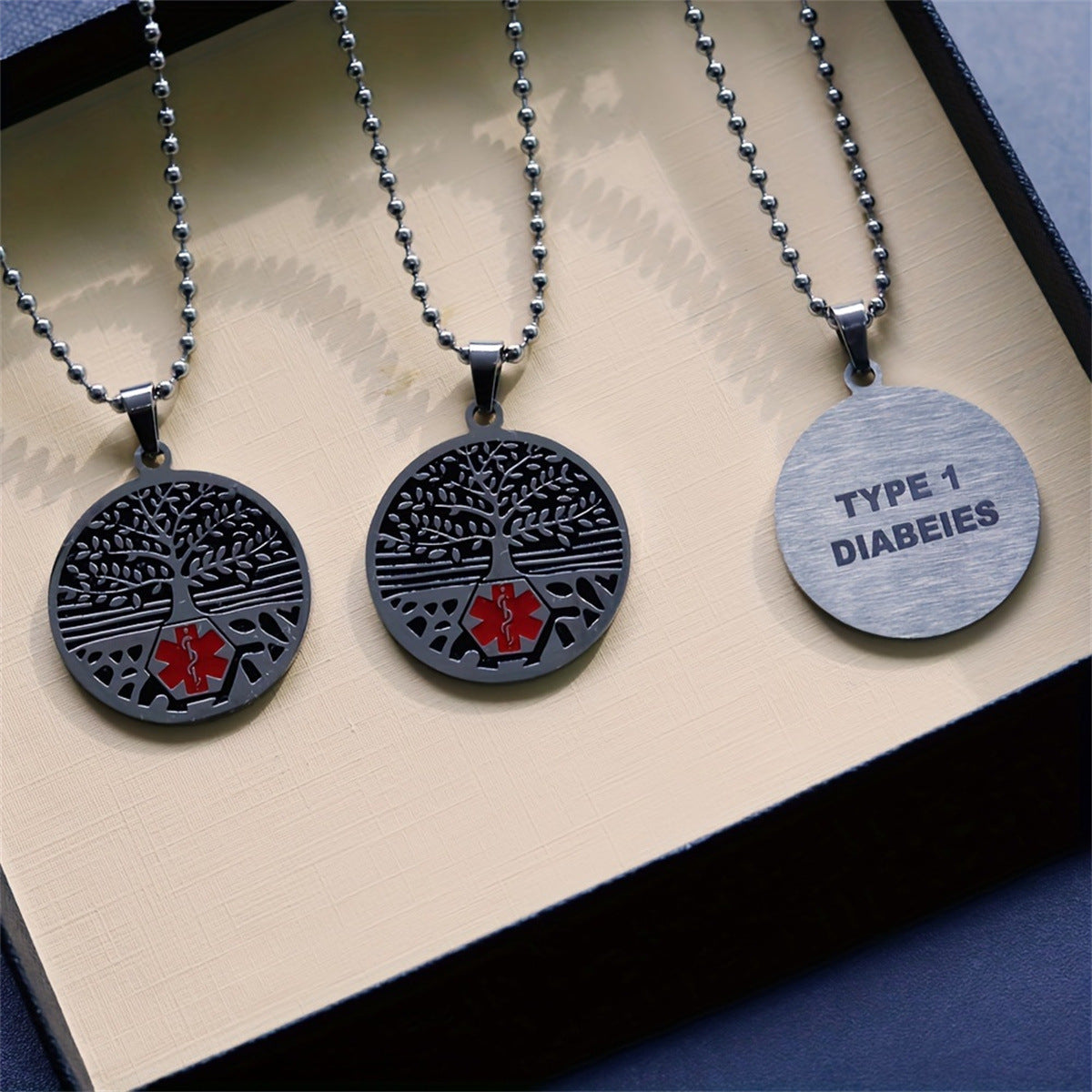 Elegant Geometric Tree of Life Pendant Necklace in Stainless Steel with Polished Titanium Steel Charm and Daisy Floral Accents for Women