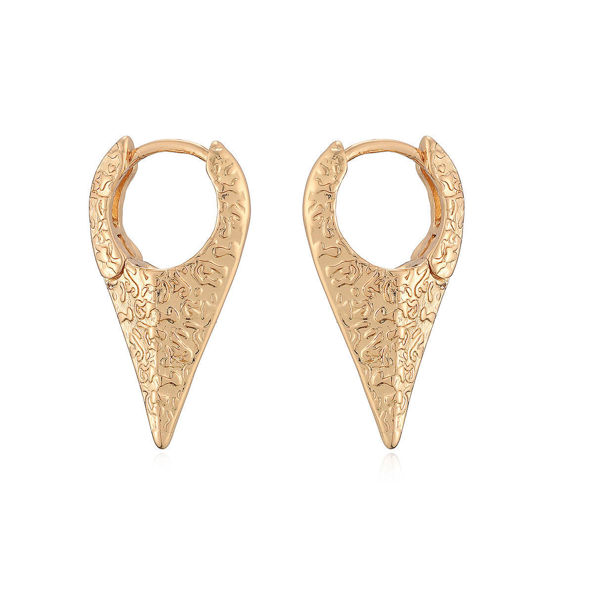 Vintage Irregular Geometric Plated Brass Earrings for Women