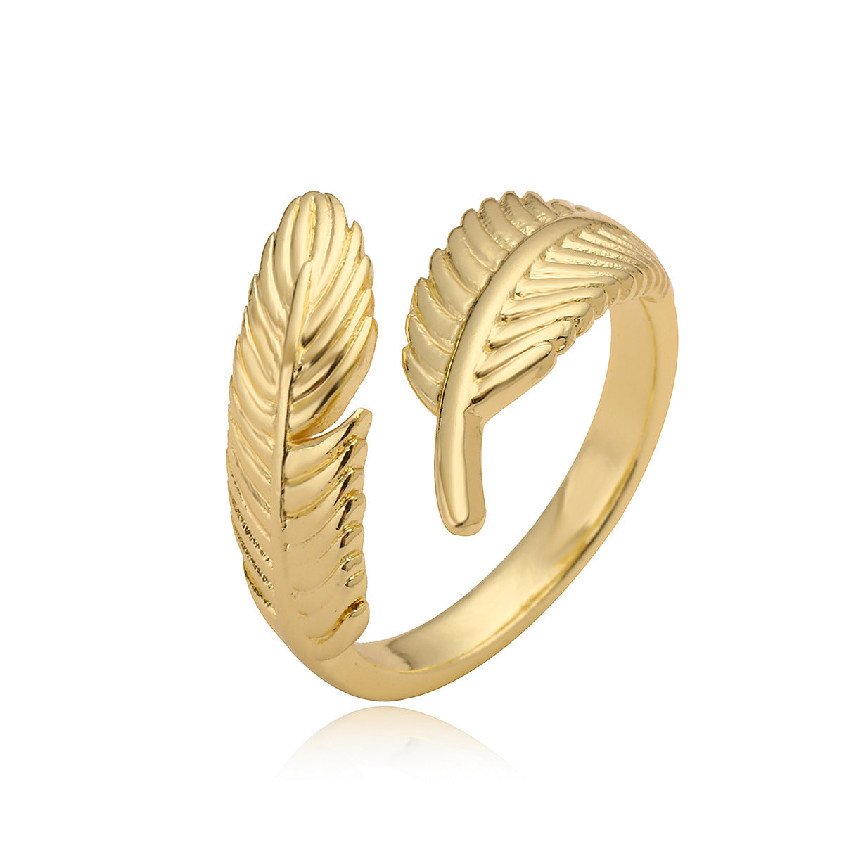 Anello da donna in rame geometrico irregolare in stile vintage con placcatura in oro 18 carati
