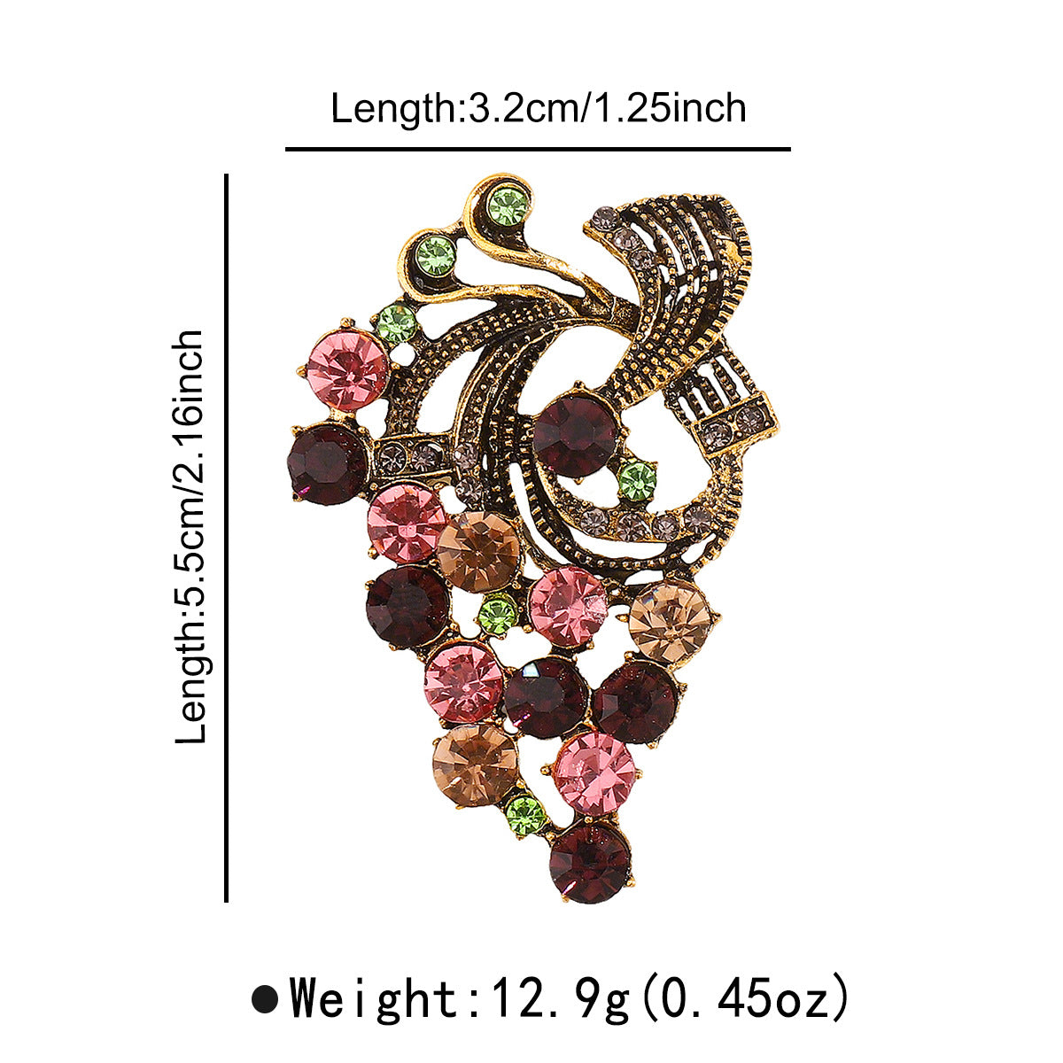 Elegant Geometric Brooch for Women and Men, Alloy with Rhinestone Inlay, Luxury Minimalist Fashion Accessory for Fall and Winter