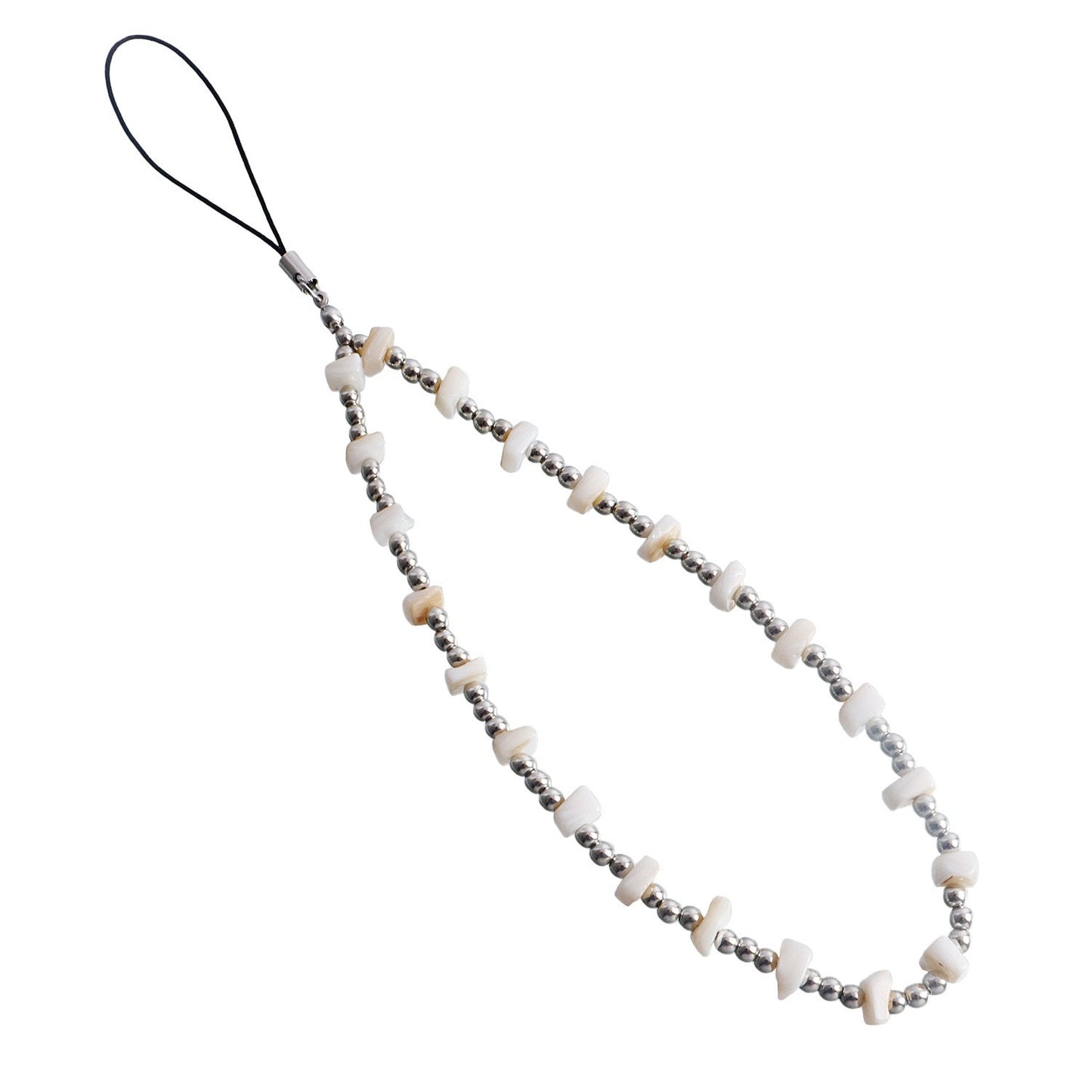 Minimalist White Star Shell Metal Phone Wrist Strap