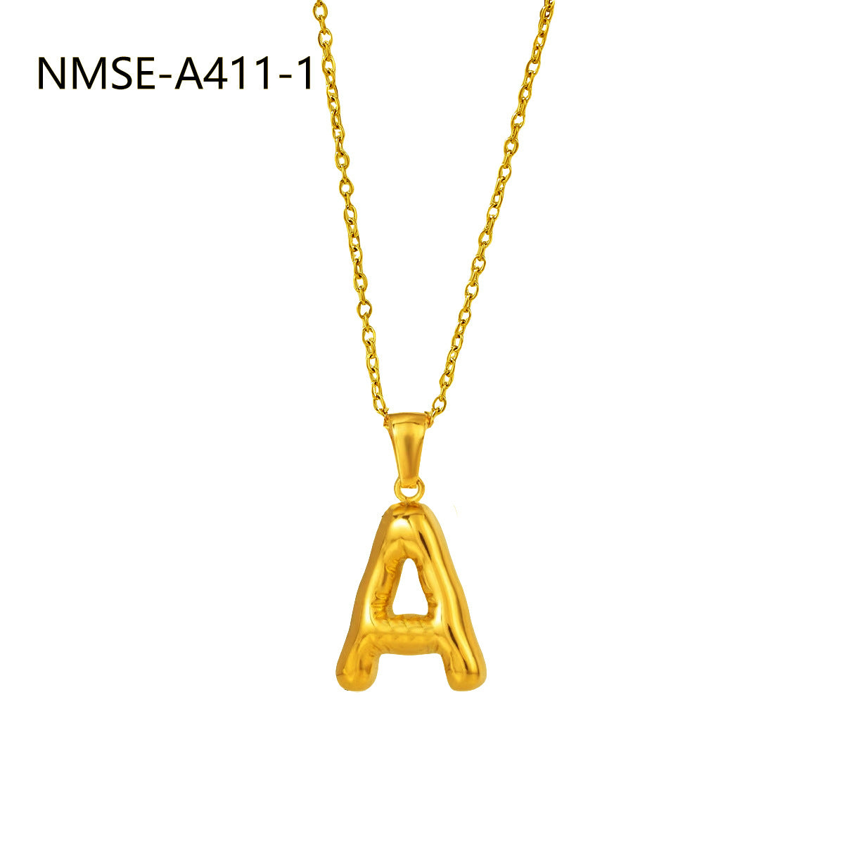 Fashionable Minimalist Stainless Steel Letter Pendant Necklace for Women with Plated Finish and Adjustable Length