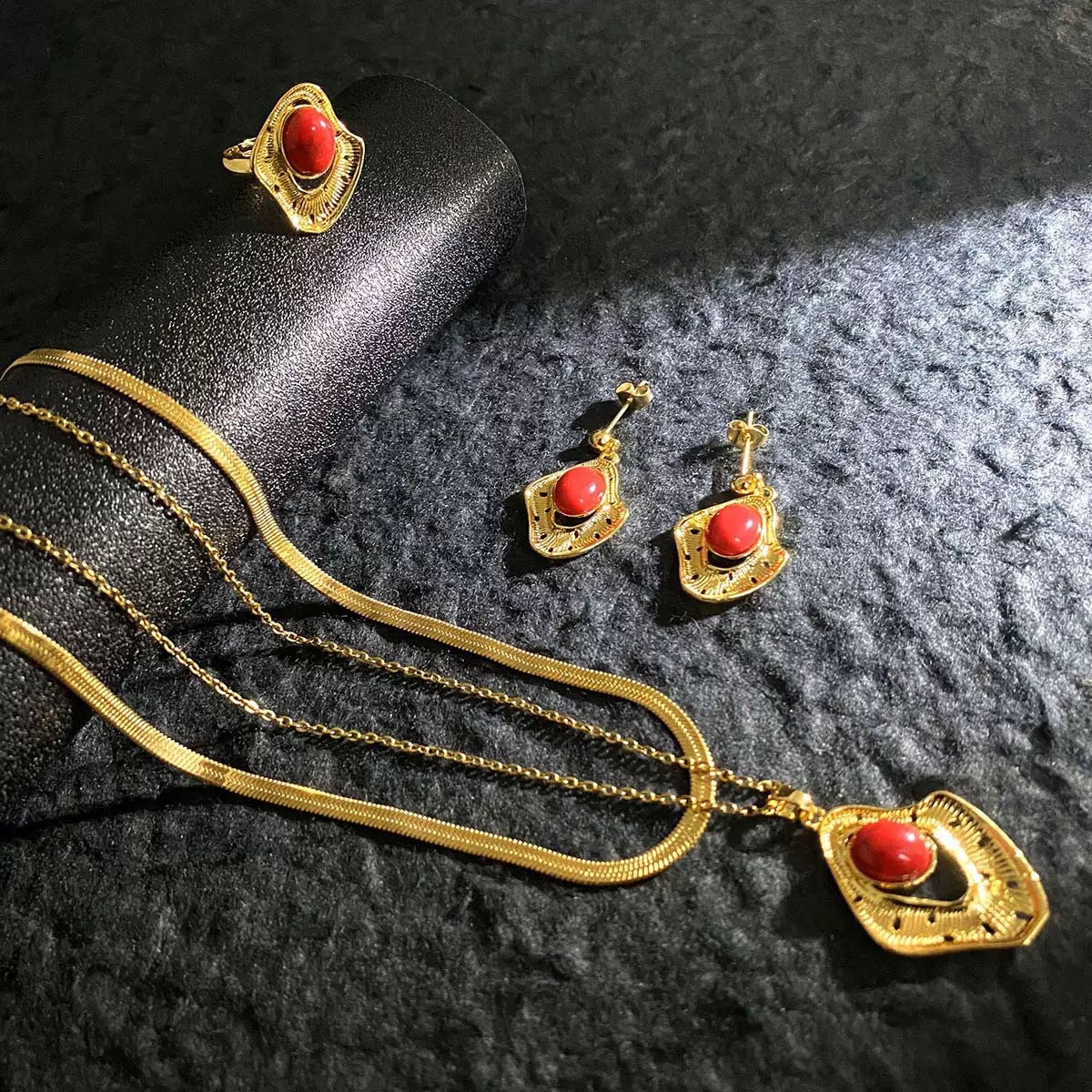 Vintage Geometric Titanium Steel Plated Necklace for Women